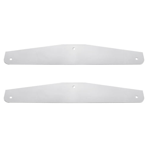 4" X 24" Chrome Standard Bottom Mud Flap Plate - Bolt Thru (Card of 2)