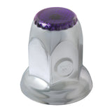 Grand General Classic Color Reflector Cr Steel Lug Nut Cvr with Flange Purple set of 10