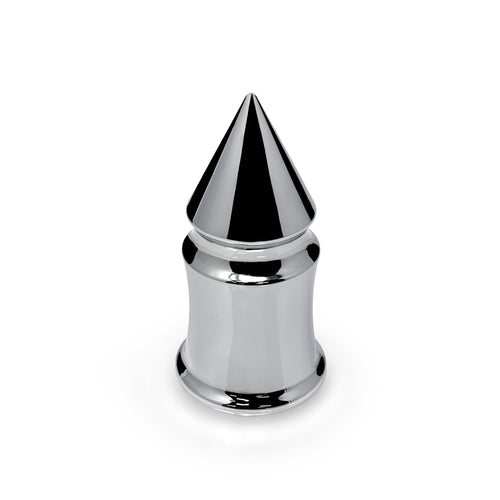 33mm X 4 3/8" Chrome Plastic V-Spike Nut Cover - Thread-On