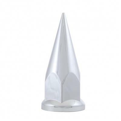 33mm X 4 7/8" Chrome Plastic Super Spike Nut Cover - Push-On