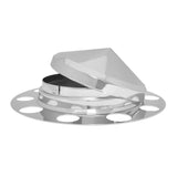 Three-Piece Front Axle Cover Set w/o Lug Nut Cover 8 w/32mm Dia Fits: Most 20", 22.5" and 24.5" wheels