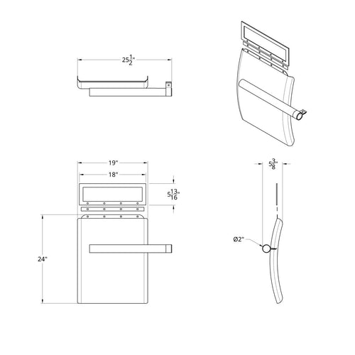 Stainless Quarter Fender 24" x 18" - Super Single Tire. (Pair)