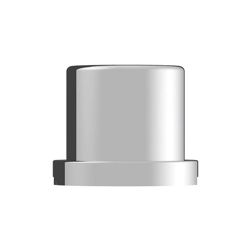 15/16" x 1-3/16" Chrome Plastic Flat Top Nut Covers - Push-On (10-Pack)