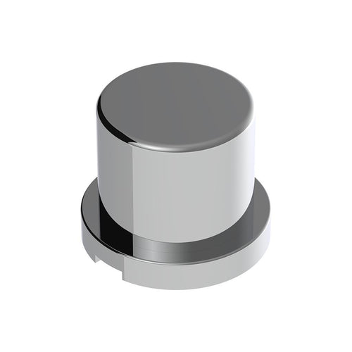15/16" x 1-3/16" Chrome Plastic Flat Top Nut Covers - Push-On (10-Pack)