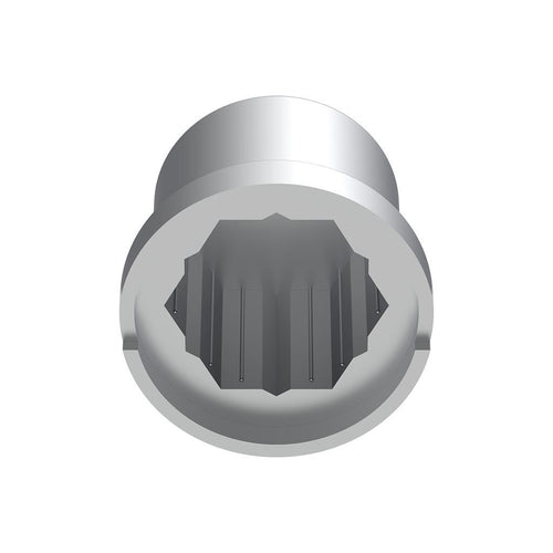 15/16" x 1-3/16" Chrome Plastic Flat Top Nut Covers - Push-On (10-Pack)