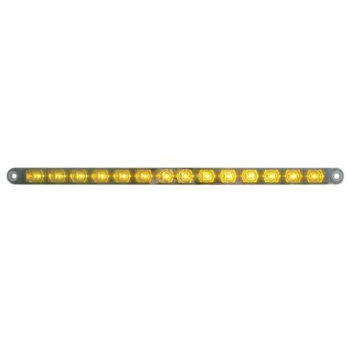 14 Led 12" Auxiliary Strip Light - Amber Led/Chrome Lens