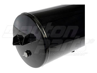 29.50" X 12" Black Coated Steel Air Tank Trailer 12" Diameter, 3/4" (3) Main Ports, 1/2" (2) End Ports, 2820 cu in