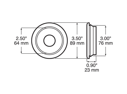 Peterson 2 1/2 inch Mounting Grommet Open Back
