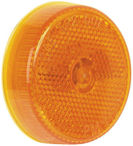 Peterson 2.5 inch Round Clearance/Side Marker Light w/ Reflex Amber