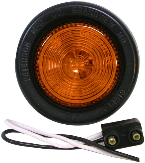 Peterson 2 inch Round PC-Rated Clearance/Side Marker Light Amber kit