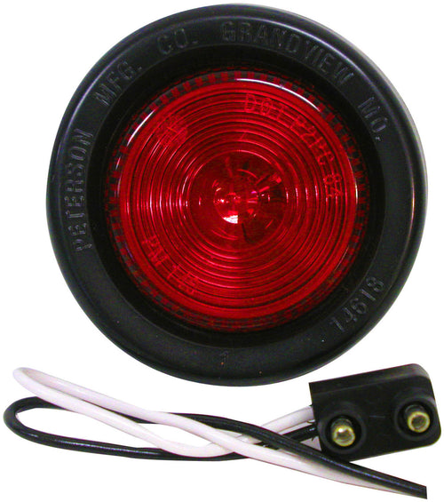 Peterson 2 inch Round PC-Rated Clearance/Side Marker Light Red kit