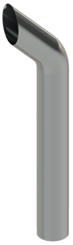 Lincoln Chrome Bullhorn Cut 7” O.D X 84” L Top Stack Strainght No Reduced