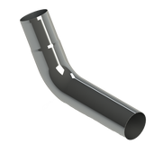 8" 60 Degree Chrome Elbows Top Leg 10, Lower Leg 14 Reduced 5"