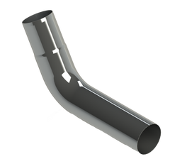 8" 60 Degree Chrome Elbows Top Leg 10, Lower Leg 14 Reduced 5"