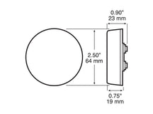 Peterson 2.5 inch Round Clearance/Side Marker Light w/ Reflex Red