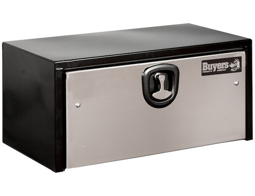 Buyers 14x16x24 Inch Black Steel Truck Box With Stainless Steel Door