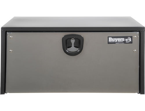 24x24x48 Inch Black Steel Truck Box With Stainless Steel Door