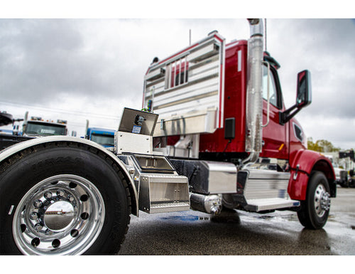 12" Heavy Duty Smooth Aluminum WideOpen™ Step Boxes for Semi Trucks - Width 12.3, Height 23.3, Depth 28.5