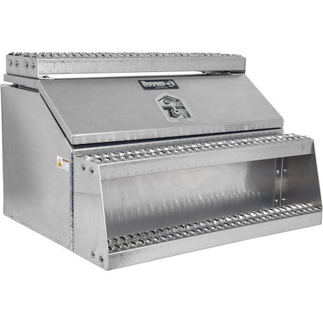 Buyers Heavy Duty Smooth Aluminum WideOpen™ Step Boxes for Semi Trucks - 36 Inch Width