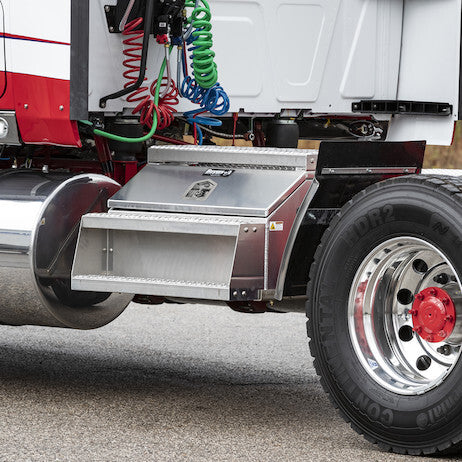 Buyers Heavy Duty Smooth Aluminum WideOpen™ Step Boxes for Semi Trucks - 36 Inch Width
