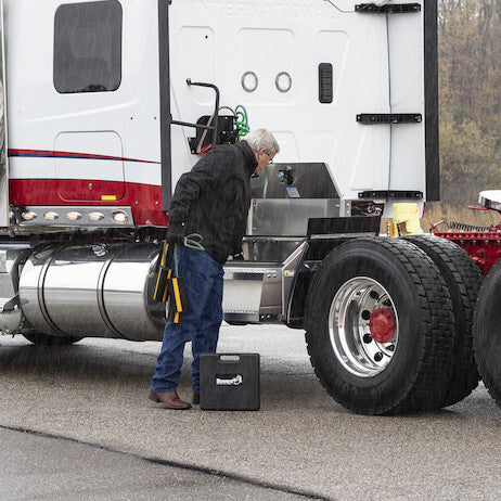 Buyers Heavy Duty Smooth Aluminum WideOpen™ Step Boxes for Semi Trucks - 36 Inch Width