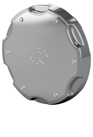 Hybrid Front Steer Wheel Cover Kit Pocket Chrome 2PK