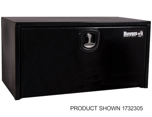 24x24x30 Inch Black Steel Underbody Truck Box With 3-Point Latch