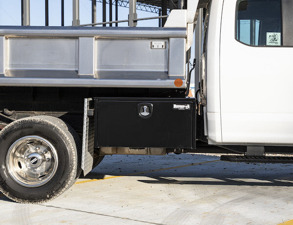 24x24x24 Inch Black Steel Underbody Truck Box With 3-point Latch 