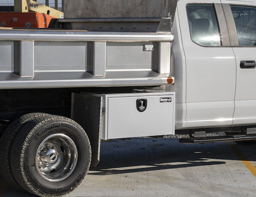 24x24x24 Inch White Steel Underbody Truck Box With 3-Point Latch