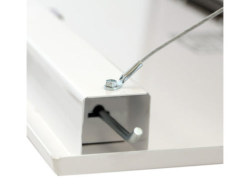 18x18x48 Inch White Steel Underbody Truck Box With 3-Point Latch