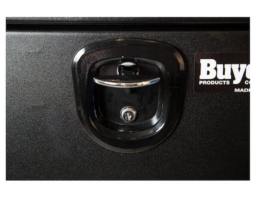 18x18x48 Inch Black Steel Underbody Truck Box With 3-Point Latch