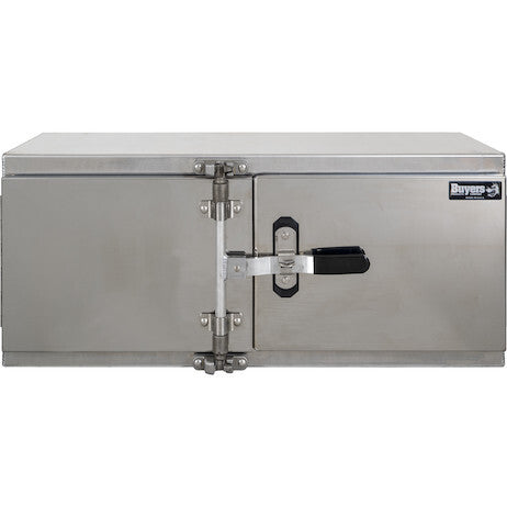 24x24x36 Inch Smooth Aluminum Underbody Truck Tool Box - Double Barn Door, Cam Lock Hardware