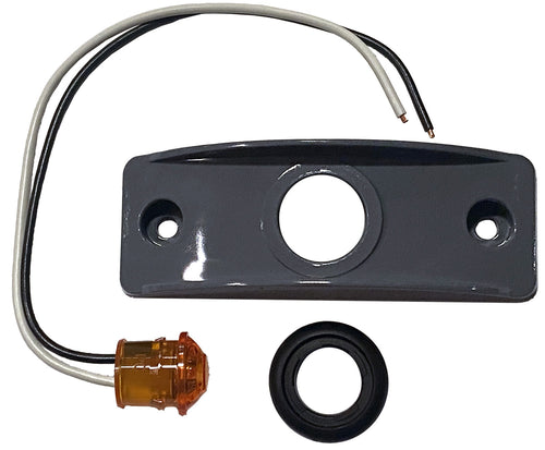 Peterson Amber 3/4 inch PC-Rated Clearance & Side Marker Bracket kit