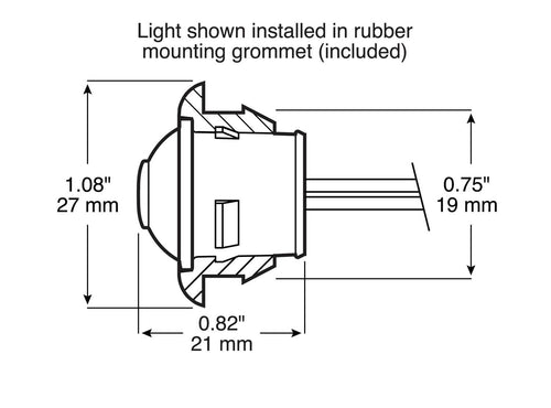 Peterson Single Diode 3/4 inch Utility Light, 12 Volt Led