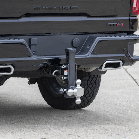 Adjustable Tri-Ball Hitch with Rotating Towing Balls for 2 Inch Hitch Receivers