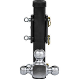 Adjustable Tri-Ball Hitch with Rotating Towing Balls for 2 Inch Hitch Receivers