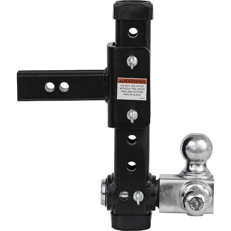 Adjustable Tri-Ball Hitch with Rotating Towing Balls for 2 Inch Hitch Receivers