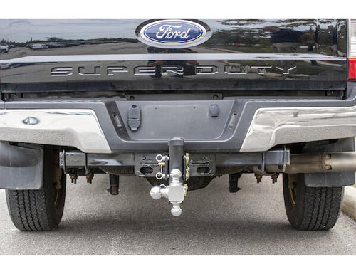 Adjustable Tri-Ball Hitch with Rotating Towing Balls for 2-1/2 Inch Hitch Receivers
