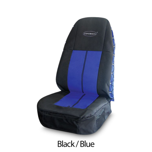 Seat Cover, Coveralls Black/Blue Cpn