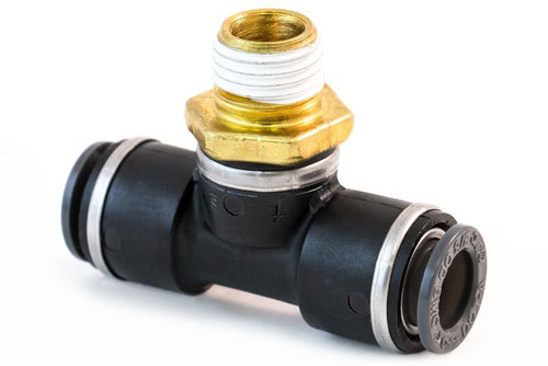 Male Branch Swivel Tee Fitting Tube (Sealant Applied) 3/8" X 1/4"