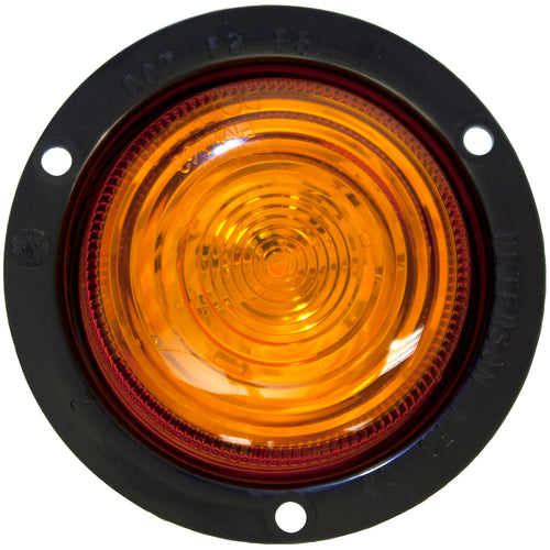 Peterson PC-Rated 2 1/2 inch Clearance & Side Marker Light Amber Flange
