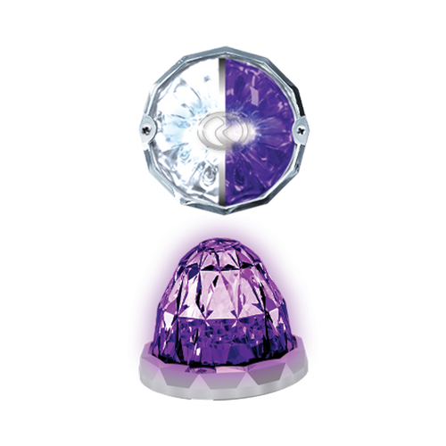 3.5" Jewel Style Watermelon Hero Marker Light - White and Purple Light / Clear Lens