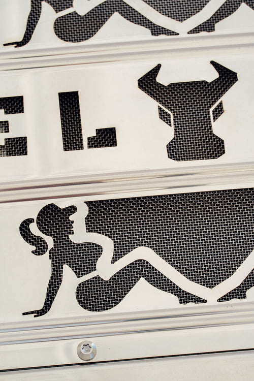 Griile Fits Freightliner Columbia CL112 / CL120 Grille Kit, Sexy Silhouette, 18 Gauge Stainless Steel