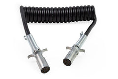 Tramec 6 Way Coiled Cable - 10ft with 1 Metal Plugs
