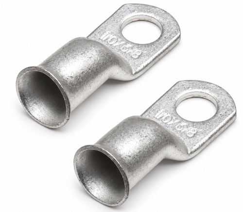 Grote Tin Plated Copper Tube Lugs 8 Gauge, 3/8", Pack Quantity: 2