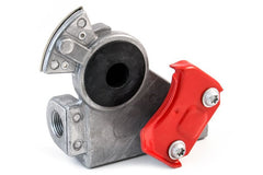 Aluminum Gladhand, 38-degree Bracket Mount, Emergency, Rubber Seal, Riveted Wear Plate