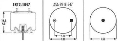 Goodyear Air Spring Rolling Lobe AIrbag W01-358-9807