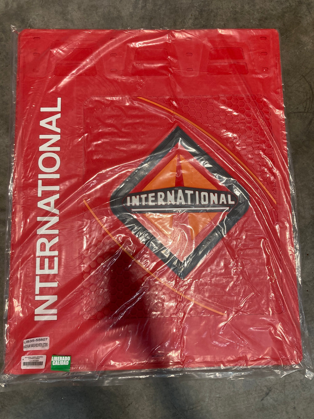 Mud Flap 24” X 30” Inernational Color Red, Letter TRUCK on pairs 