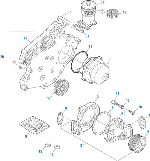 Water Pump 5-1/4in SIzediameter Drive Hub Mack E7 Series Application 