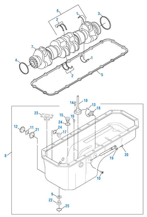  Oil Pan Gasket Mack MP7 / MP8 Volvo D13 Series Application
